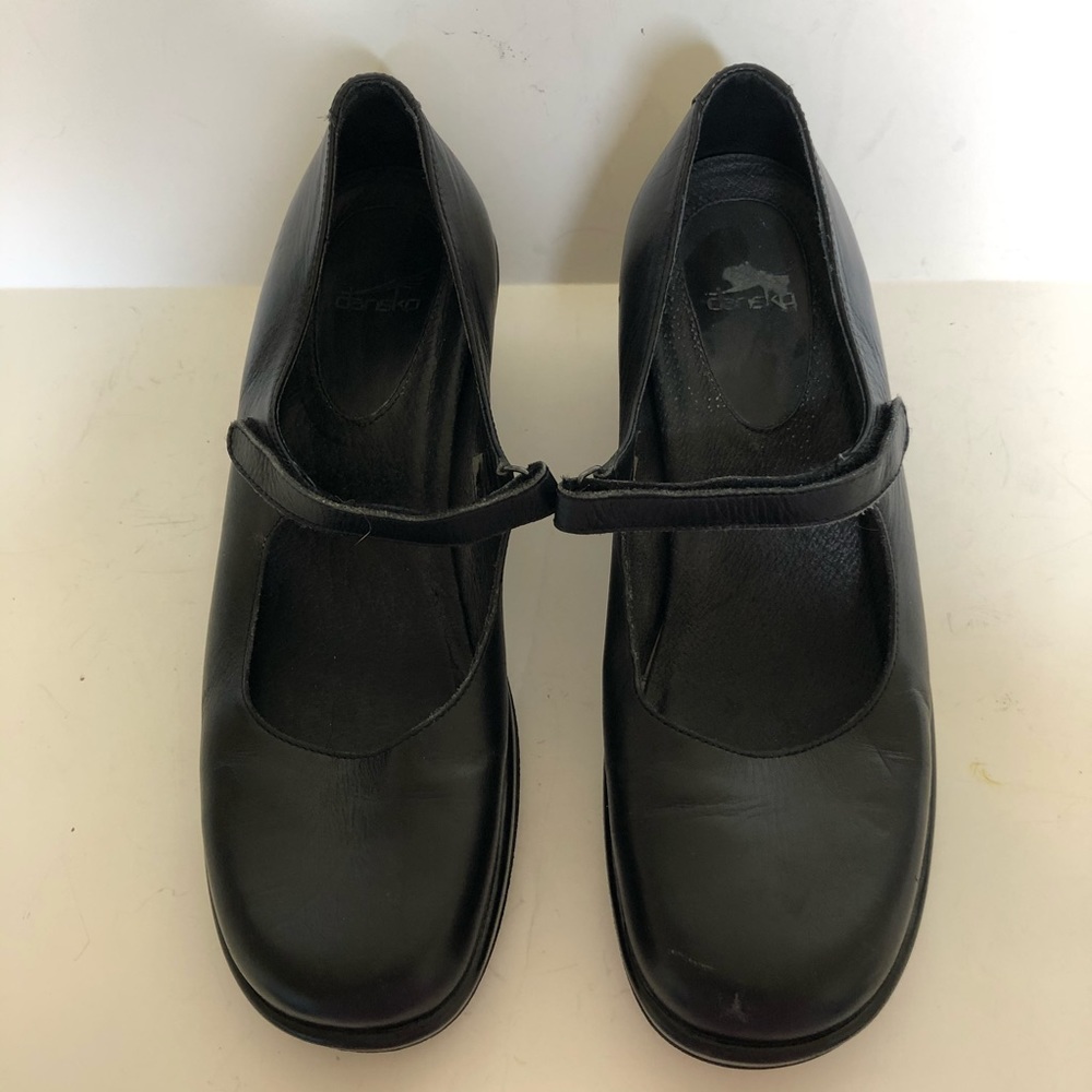 Dansko Mary Jane Leather Shoes Black